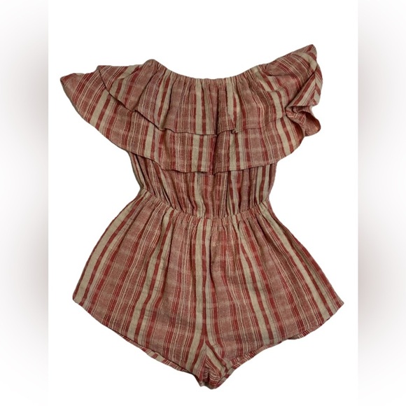 Laju Striped Off The Shoulder Romper SZ XS - Picture 2 of 4